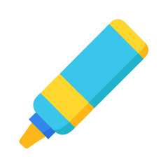 Cartoonish Glue Stick Icon Against Plain Black Background