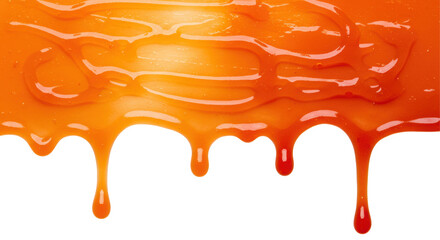 Isolated Drips of Honey or Caramel