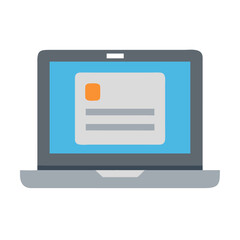 Illustration of a laptop displaying a message on screen