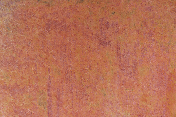 Rusty iron sheet showing corrosion and oxidation effects as background