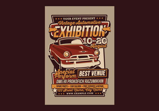 Vintage Car Show Flyer