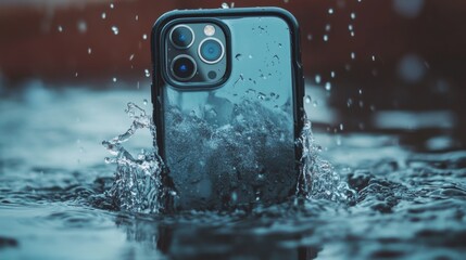 Waterproof Phone Case in Water Splash