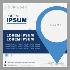 Obraz premium Real estate Social media Template Location Pin Vector