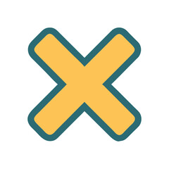 Fototapeta premium A simple graphic representation of a cross on black background