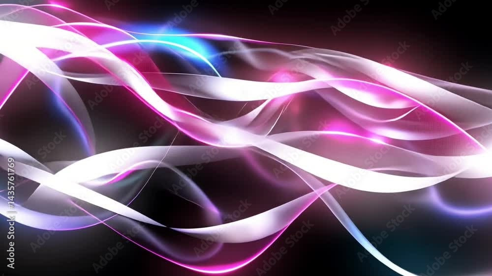 Poster colorful abstract waves dynamic and vibrant background of flowing lines in pink and blue, creating e