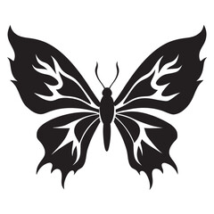 Obraz premium Fiery butterfly Silhouette 