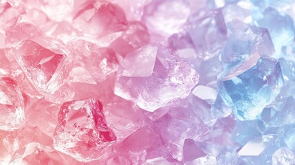 Fototapeta premium Pastel Dreams, A Mesmerizing Close-Up of Sparkling Crystals in Soft Hues