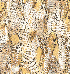 The beautiful of art snake leoaprd skin Pattern
