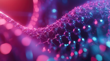 Neon-Illuminated Quantum Mesh of Interconnected Nodes