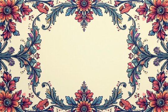 Intricate floral damask design, elegant and sophisticated for stylish social media posts , pattern, decor, decor