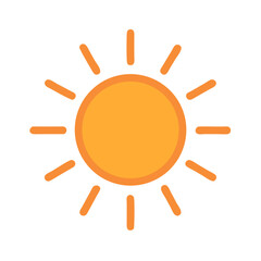 Cheerful graphic sun illustration radiating bright golden energy