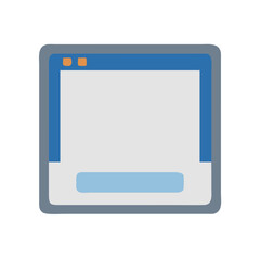 Simple browser window graphic on black background for web design