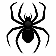 Flat Spider Silhouette Vector Art