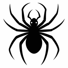 Flat Spider Silhouette Vector Art