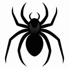 Flat Spider Silhouette Vector Art
