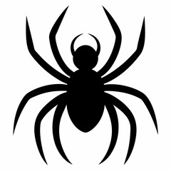 Flat Spider Silhouette Vector Art