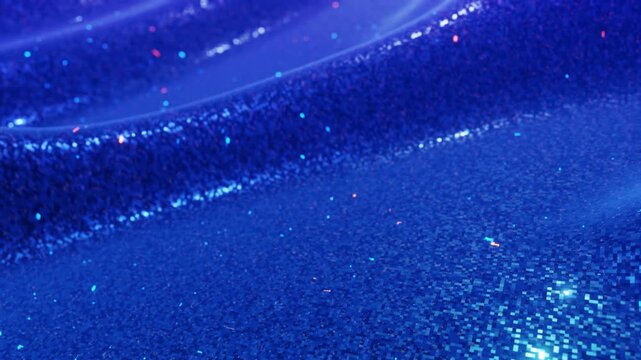 4K Liquid Wax Seamless Loop: Festive Blue Background. Immerse yourself in a world of elegance with this 4K seamless loop featuring a festive blue background with abstract waves that shimmer and dance.