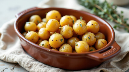 Delicious baked fish balls seasoned with fresh herbs, perfect for a hearty meal of Mediterranean cuisine.