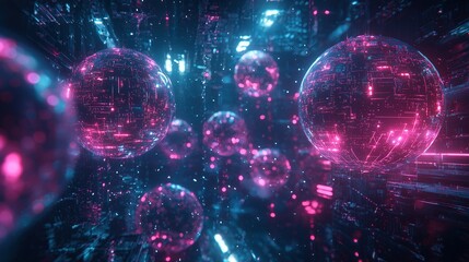 Mechanical Data Orbs in Sci-Fi Ship Interface