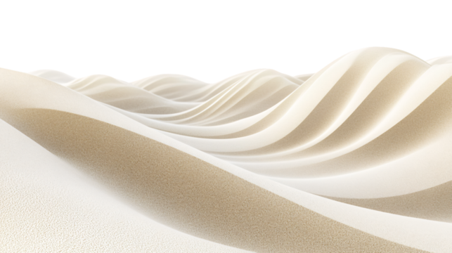 Serene Flowing Wave of Light Beige Sand with Gentle Curves