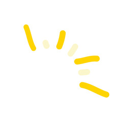 Hand drawn surprise line doodle expression. Flat decorative vector design isolated illustration.	