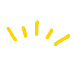 Hand drawn surprise line doodle expression. Flat decorative vector design isolated illustration.	