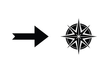 From Arrow To Compass Rose Conceptual Navigation Or Directional Change Illustration