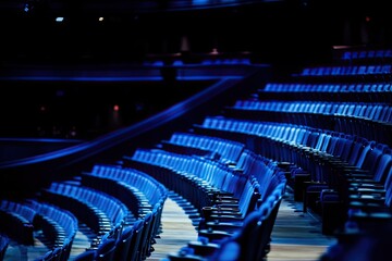 Obraz premium Empty Theatre Seats in the Dark