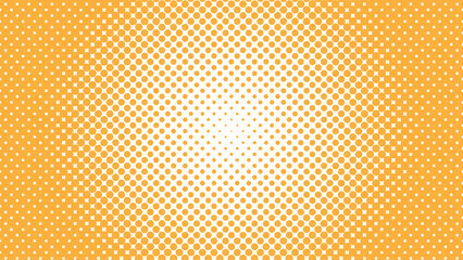 ハーフトーン　円形　オレンジ