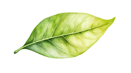 Obraz premium Fresh Bay Leaf on White Background - Herbal Ingredient for Culinary Design
