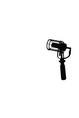 HVAC System Noise silhouette on white background