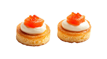 Delicious Canapes with Red Salmon and Cream Cheese for Catering Events