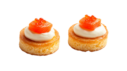 Delicious Canapes with Red Salmon and Cream Cheese for Catering Events