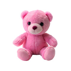 Obraz premium Adorable Pink Teddy Bear Plush Toy HighQuality Images on transparent background
