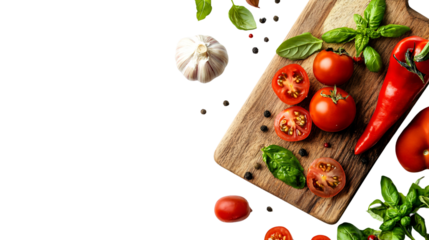 Professional Cutting Board Isolated on White Background for Food Preparation and Cooking