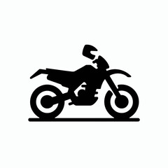 Fototapeta premium very simple flat and single minimalist Motorcycle Silhouettes in black on a white background