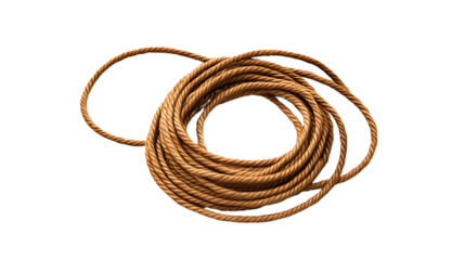 Professional Lasso Rope Isolated on Transparent or White Background for Western Concept Design