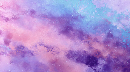 Obraz premium Abstract art, purple, pink, blue hues blend, textured surface, resembling a nebula or galaxy, ideal for design backgrounds