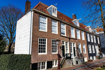 Old houses in the historic center of Amsterdam, Noord-Holland, The Netherlands, Europe
