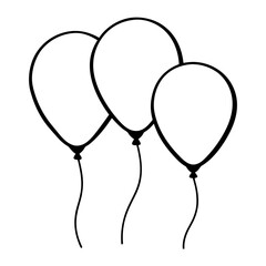 vector illustration of balloons isolated on white