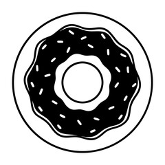 donut vector illustration isolated on white