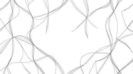 Minimal Abstract Intertwined Wavy Lines on White Background