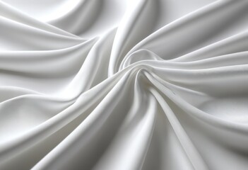 Obraz premium Close-up of white fabric with very large folds