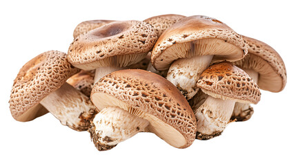 Fresh Mushrooms Isolated on White Background for Culinary Designs and Cooking Concepts