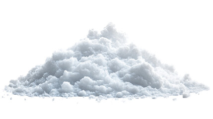 Snow Pile on White Background for Winter Season Theme