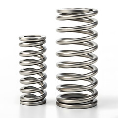 metal springs isolated on white background