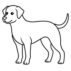 Minimal Dog Outline Graphic