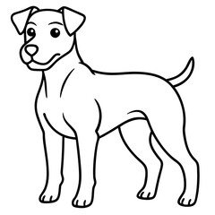 Minimal Dog Outline Graphic