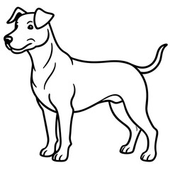 Minimal Dog Outline Graphic