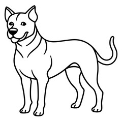 Minimal Dog Outline Graphic